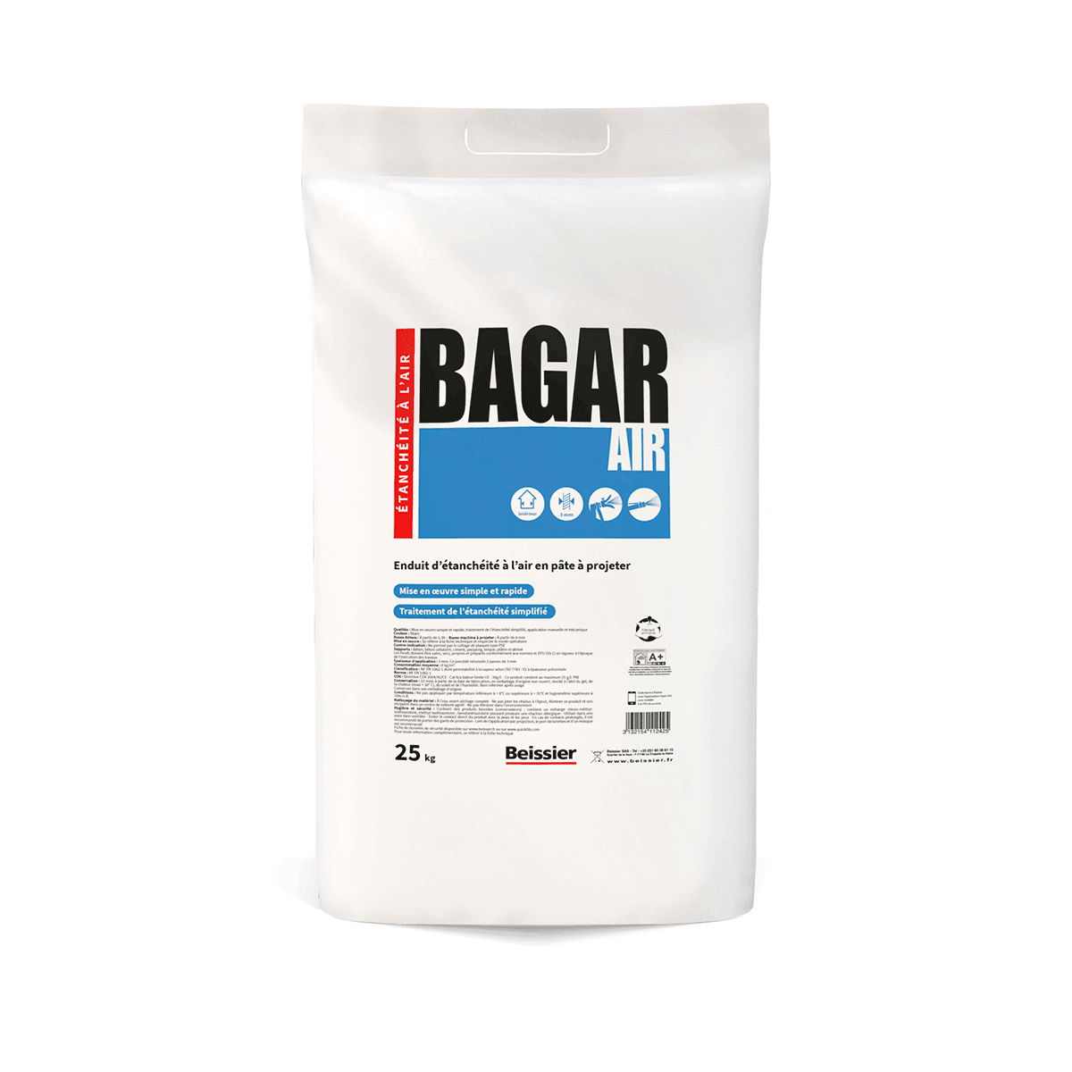BAGAR AIR : Enduit d’étanchéité