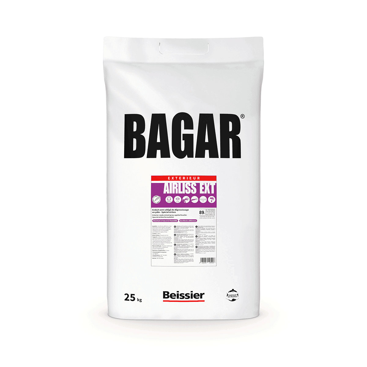 BAGAR AIRLISS EXT : Enduit de dégrossissage