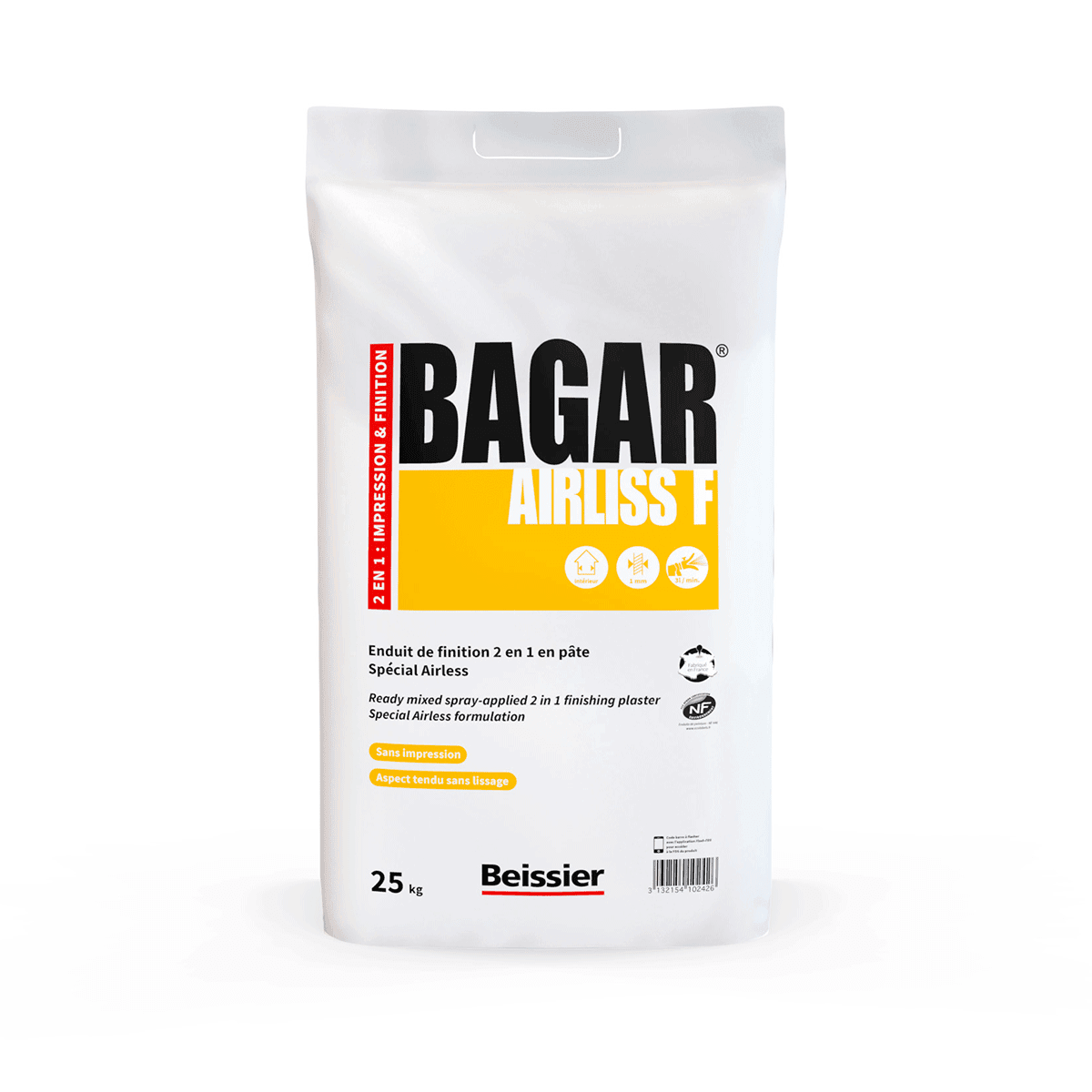 BAGAR AIRLISS F : Enduit de finition