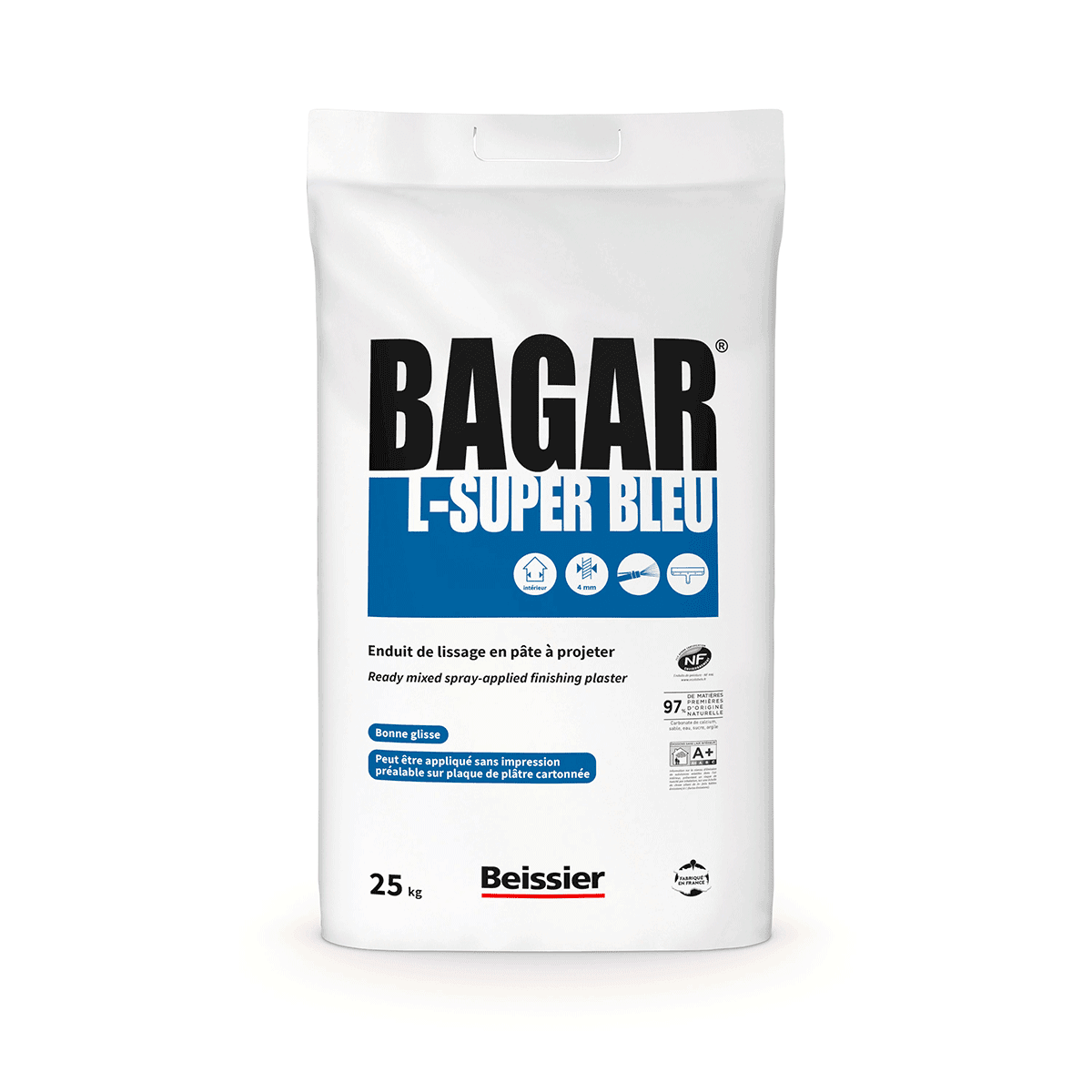 BAGAR L – SUPER BLEU : Enduit de lissage