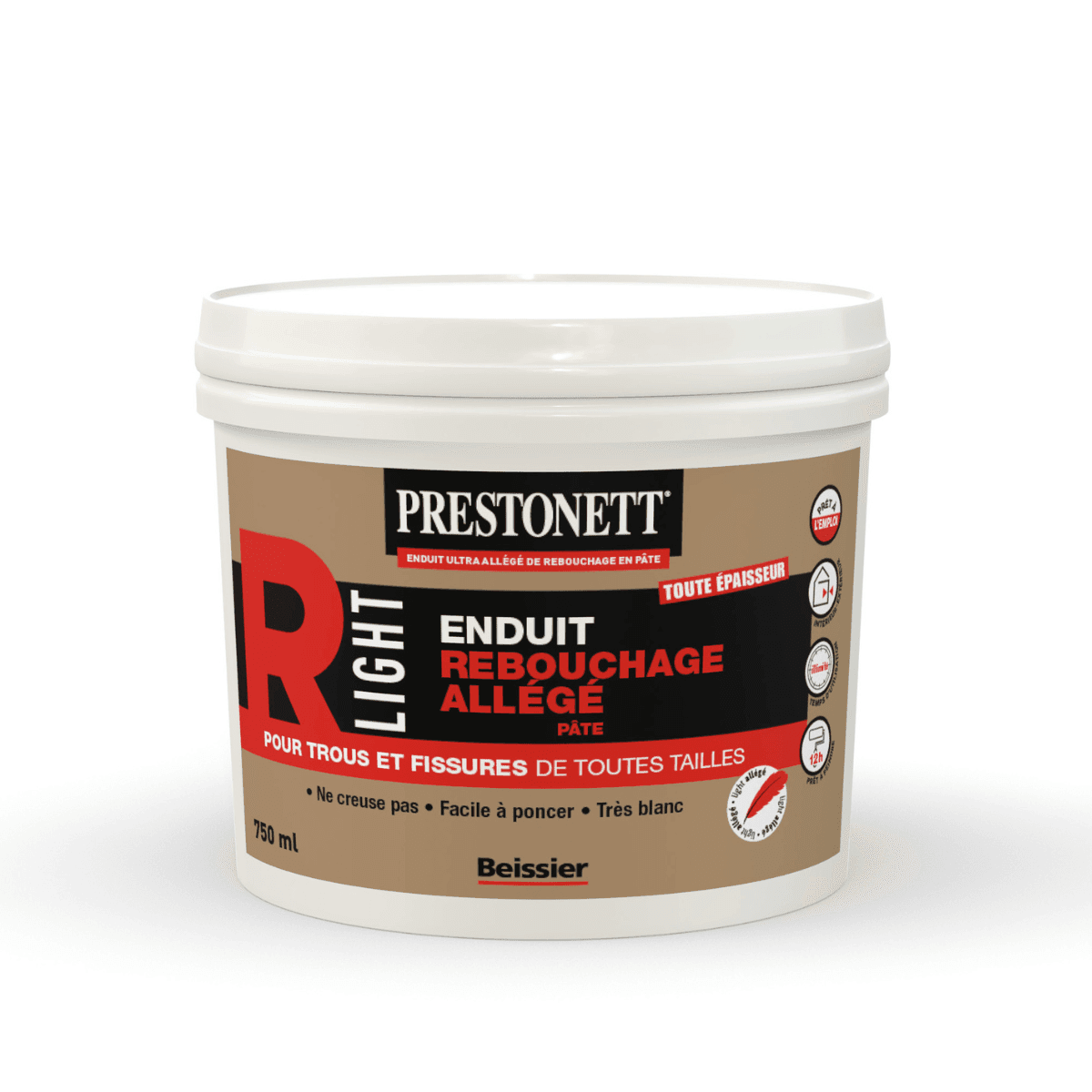 PRESTONETT R LIGHT PÂTE : Enduit allégé de rebouchage
