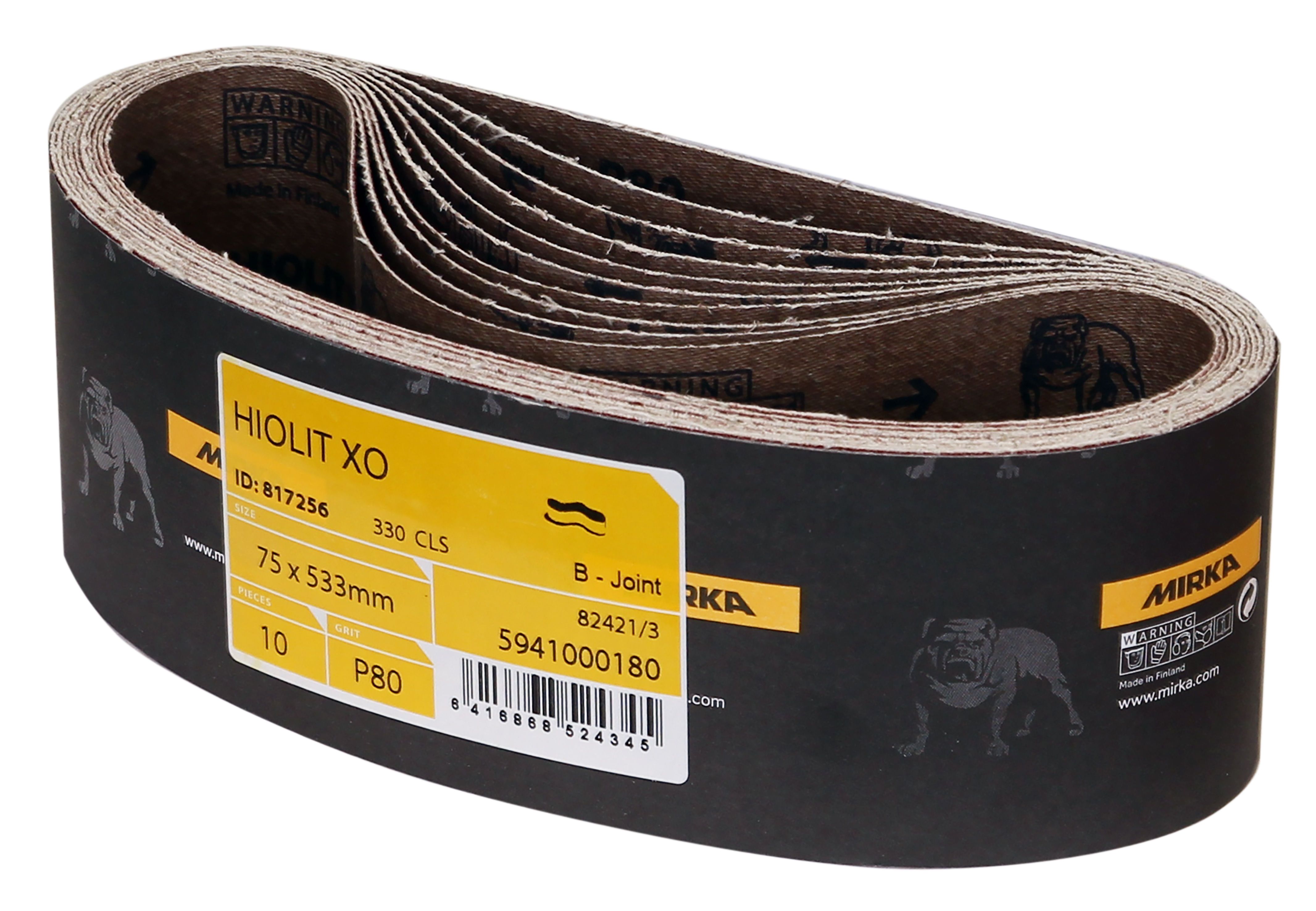 Hiolit XO 75 x 533 mm bande abrasive